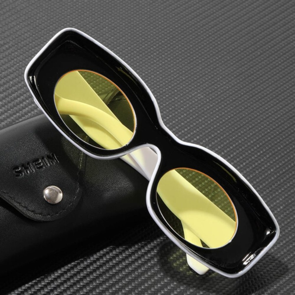 Men Geometric Frame Fashion Glasses
